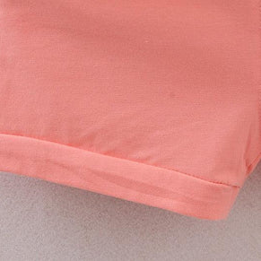 Raafi Summer Baby girls Tee With Shorts Yellow & Peach - WoodenTwist
