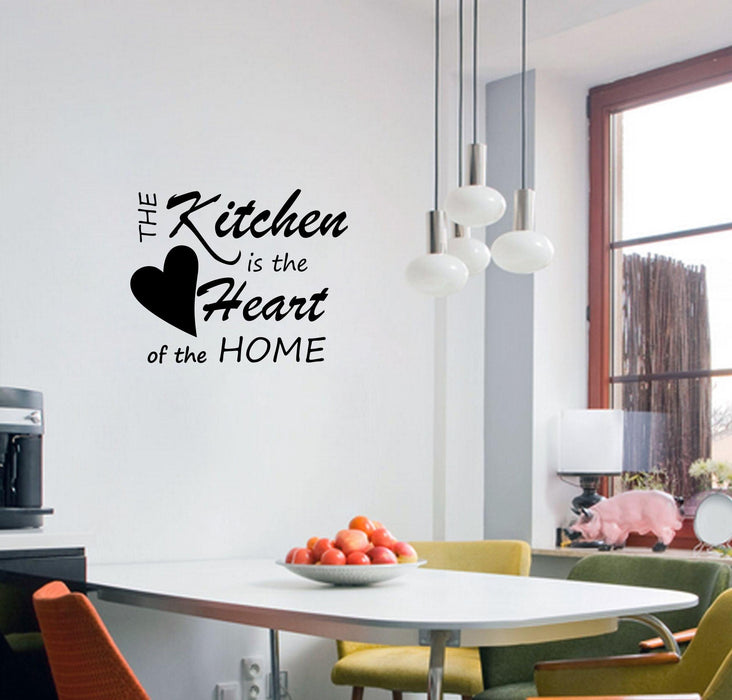 Kitchen Is The Heart Of The Home' Quote Wall Sticker for kitchen - WoodenTwist