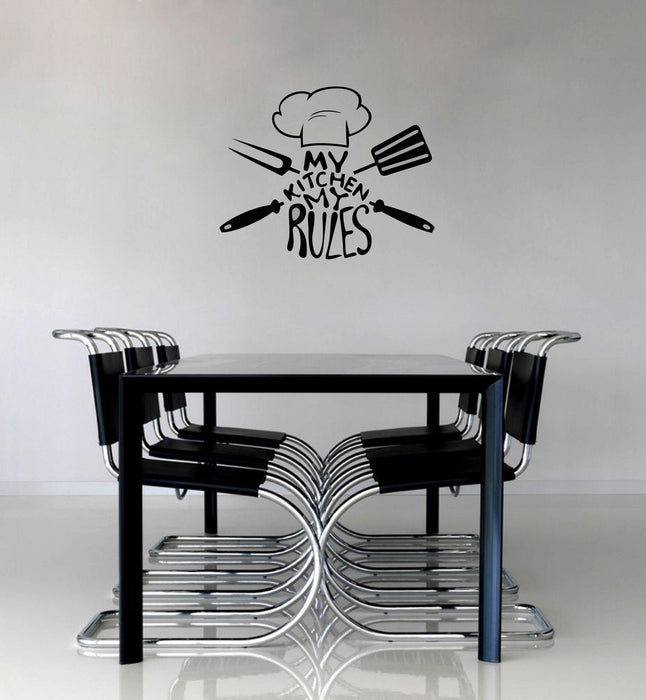 My kitchen My Rules' Wall Sticker For Kitchen And Dining Room - WoodenTwist