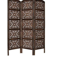 Solid Wood Room Divider in Brown Color - WoodenTwist